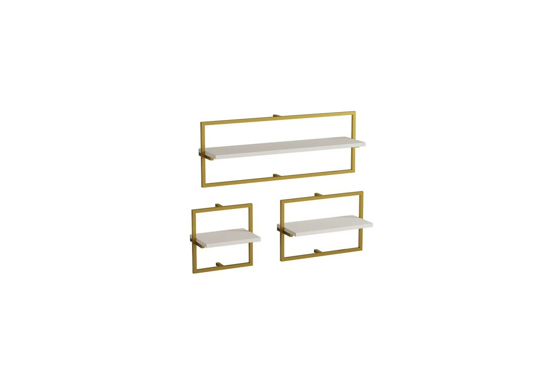 Muroran Väggskiva 80x80 cm Vit/Guld