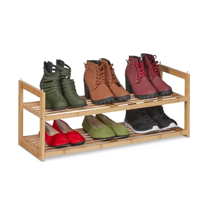 Skohylla av bambu stapelbar