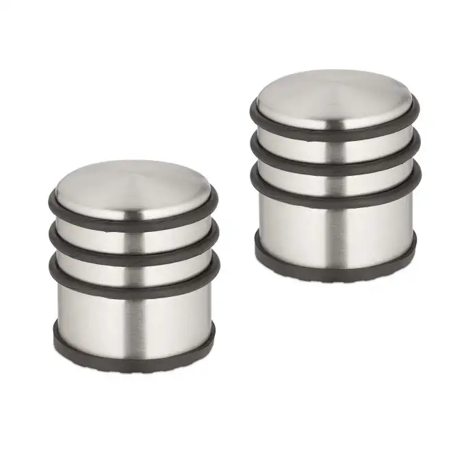 Dörrstopp i rostfritt stål, 2-pack