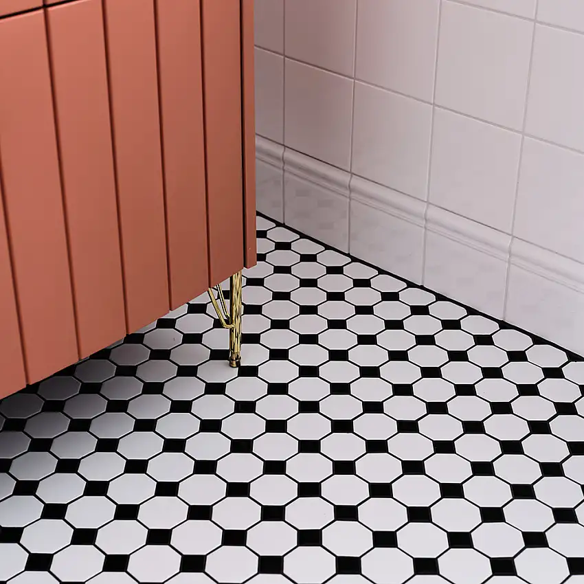 Mosaik KonradssonsTech Octagon Vit Matt 30,5x30,5 cm