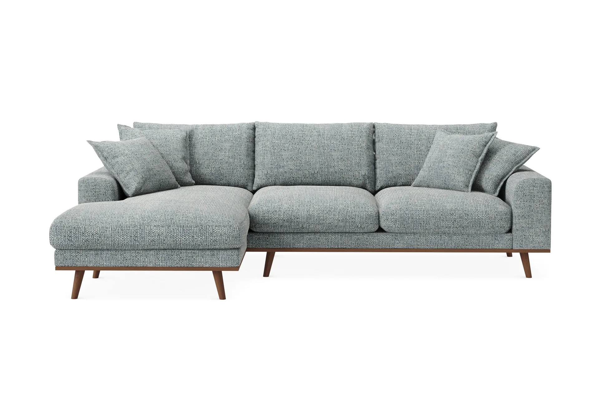 Copenhagen Premium 4-sits Vänstervänd L-formad Djup Divansoffa i Chenille