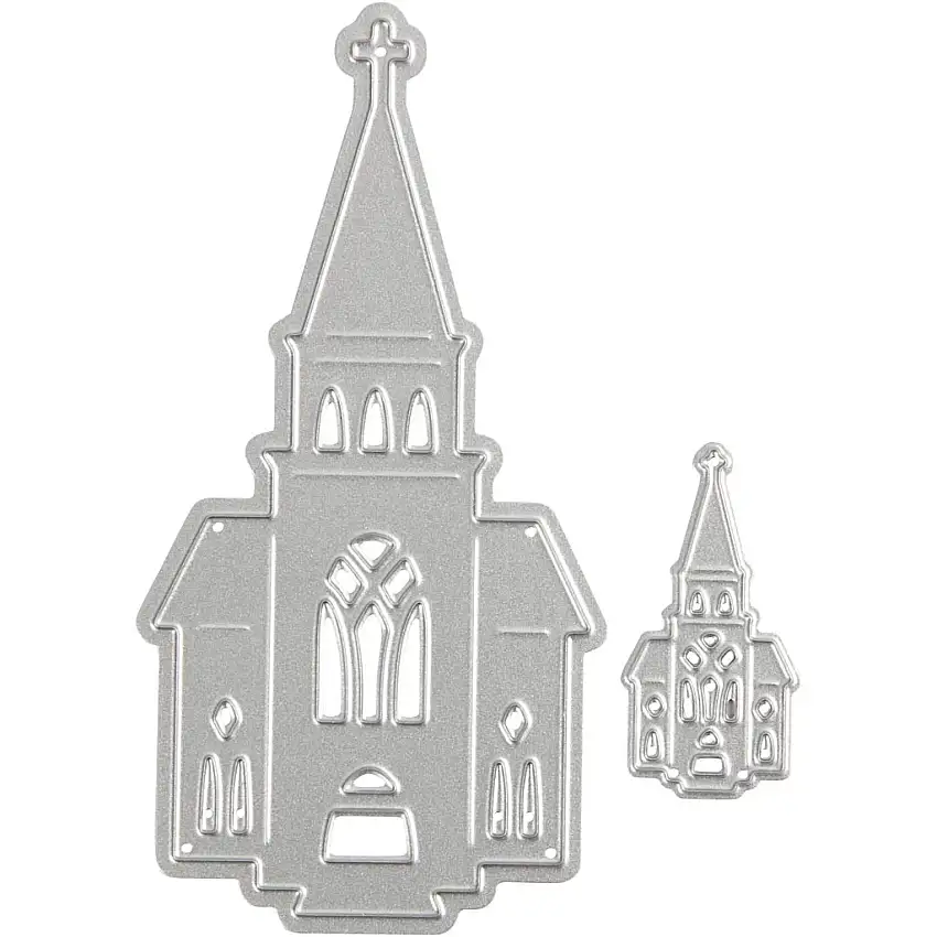 Skärschablon Creativ CompanyKyrkor Stl 46x91+18x35 mm 1 St