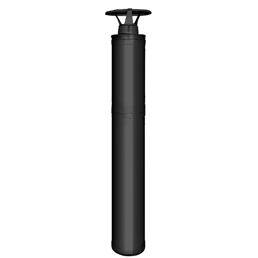 Stålskorsten HarviaSvart 1500 mm