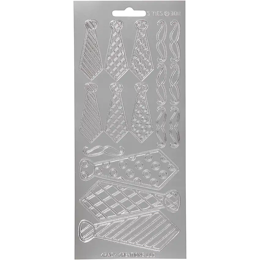 Stickers Creativ CompanySlips 10x23 cm 1 ArkSilver
