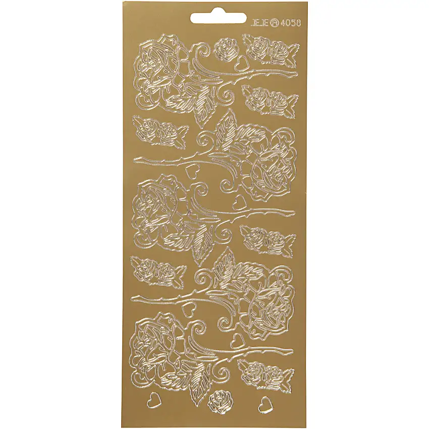 Stickers Creativ CompanyRosor 10x23 cm ArkGuld