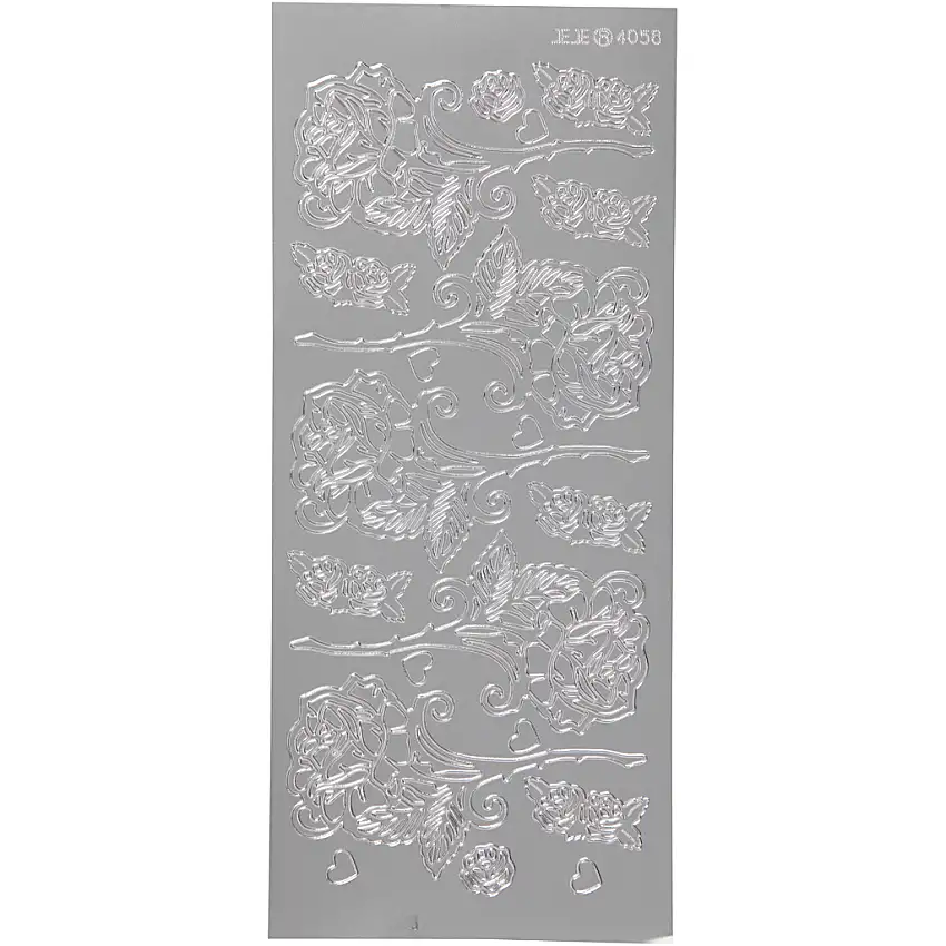 Stickers Creativ CompanyRosor 10x23 cm ArkSilver
