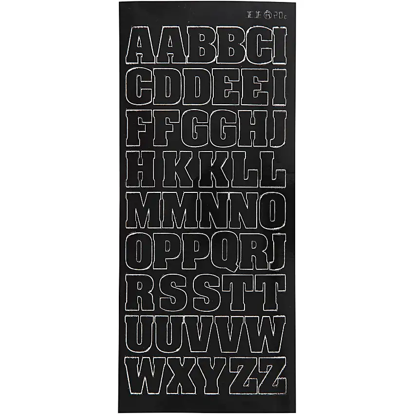 Stickers Creativ CompanyStora Bokstäver Versaler 10X23 cm 1 Ark