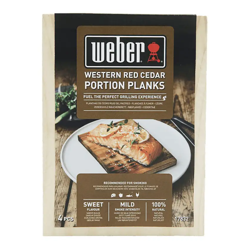 Rökplanka WeberCederträ Stor 4-pack