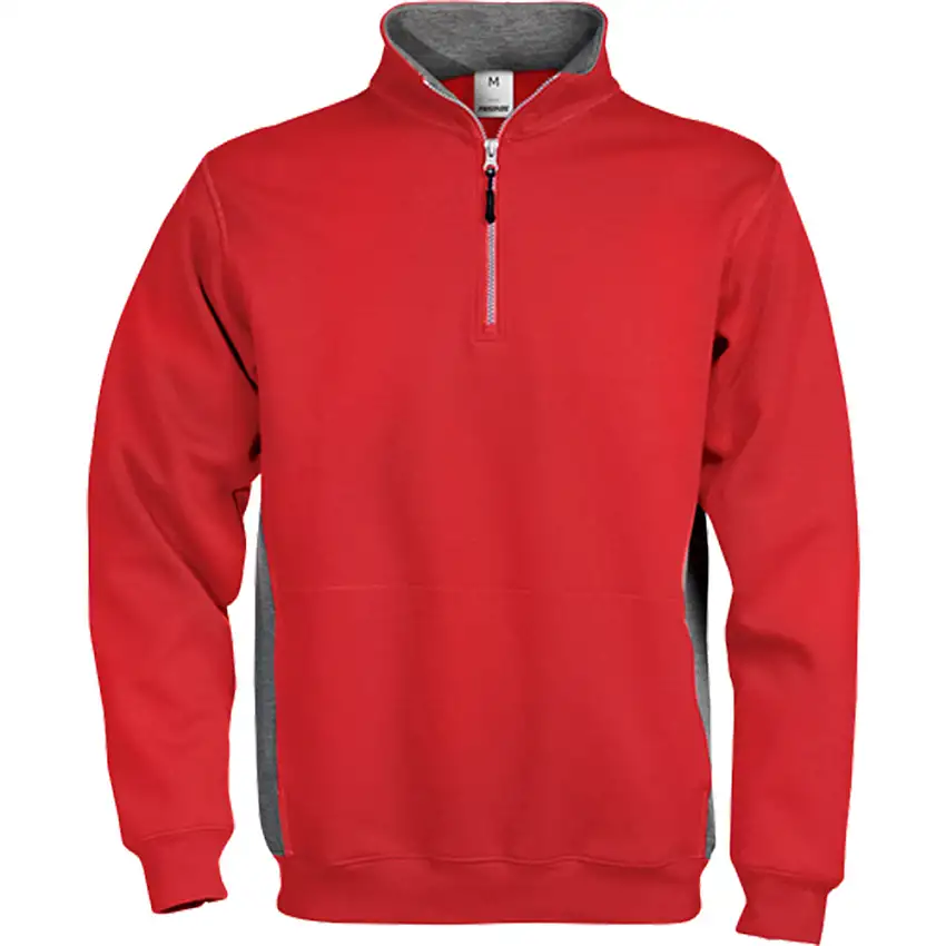 Sweatshirt FristadsKort ZIP 1705 DFFärg: Röd, Storlek: 3XL