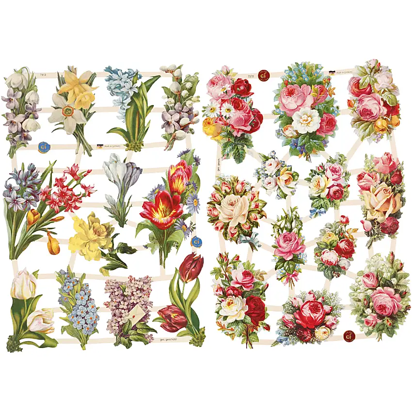Bokmärken Creativ CompanyVårblommor 165x235 cm 2 Ark/1 Förp