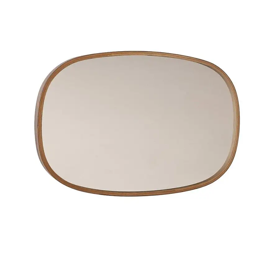 Aranfield Vägghängd Spegel Rektangulär 88 cm Brun/Vit