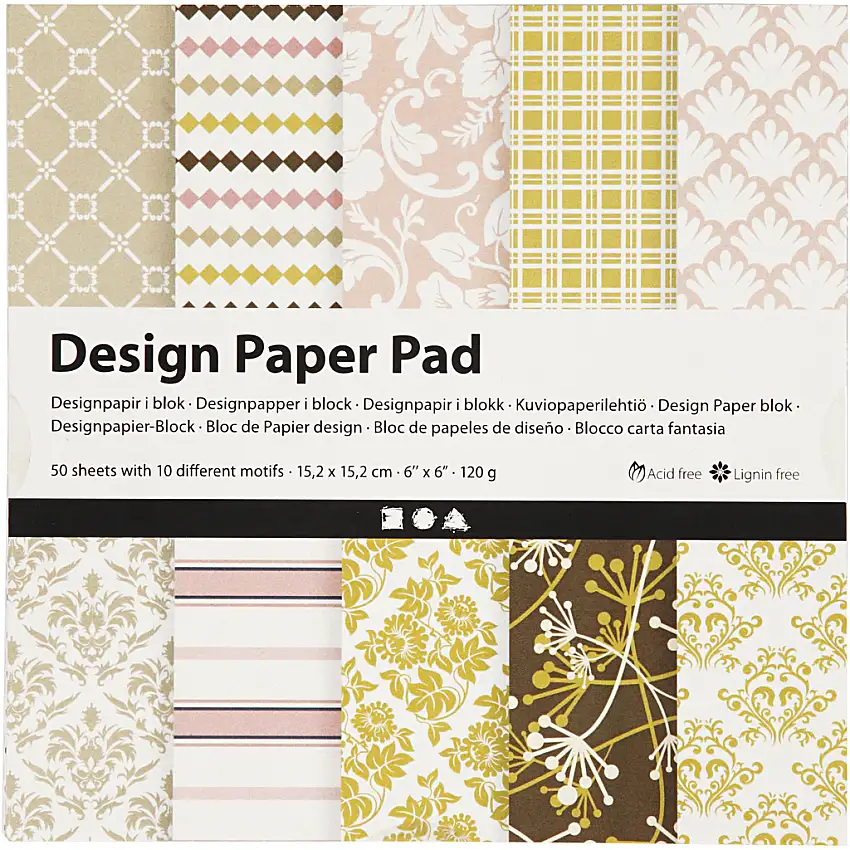 Designpapper Creativ Company50 Ark/1 FörpGrön/Rosa