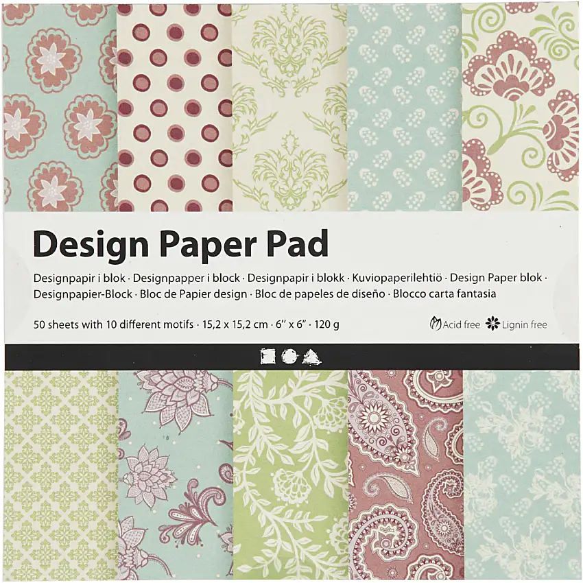 Designpapper Creativ Company50 Ark/1 FörpLila