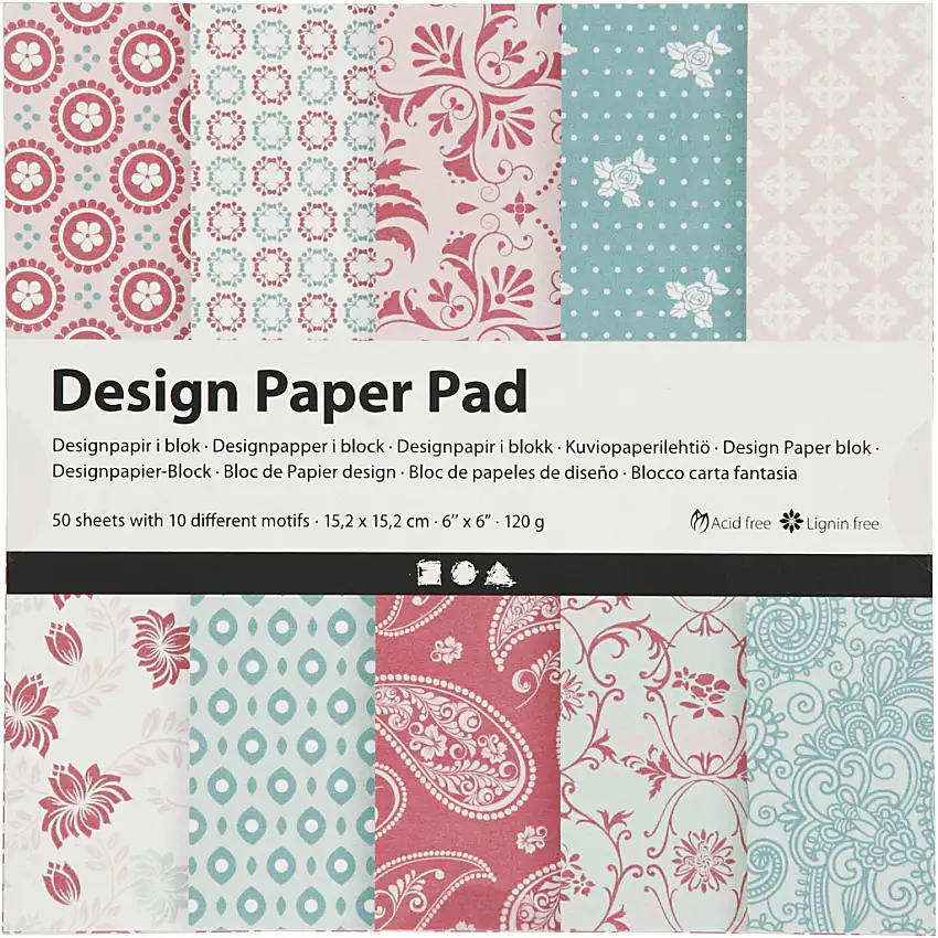 Designpapper Creativ Company50 Ark/1 FörpRosa