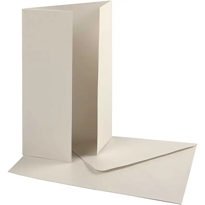 Pärlemorskort Creativ Companymed Kuvert KortStl 10,5x15 cm KuvertStl 11,5x16,5 cm 10 set/1 FörpRåvit
