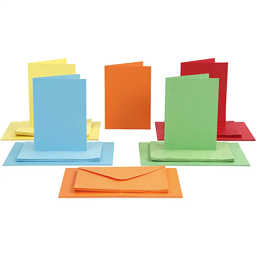 Kort Creativ Companyoch Kuvert KortStl 10,5x15 cm KuvertStl 11,5x16,5 cm 50 st 1 FörpMixade färger