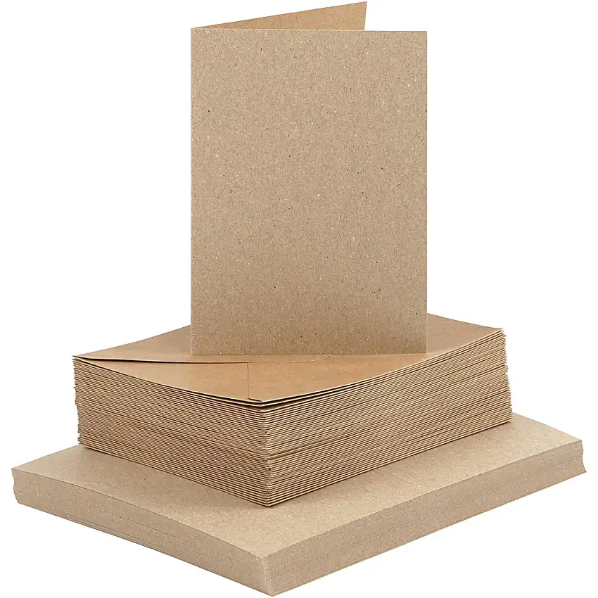 Kort Creativ Companyoch Kuvert KortStl 10,5x15 cm KuvertStl 11,5x16,5 cm 50 st 1 FörpBeige