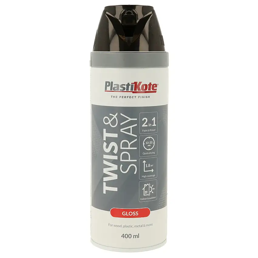 Sprayfärg Plasti-koteT&S Svart Blank 400 ml
