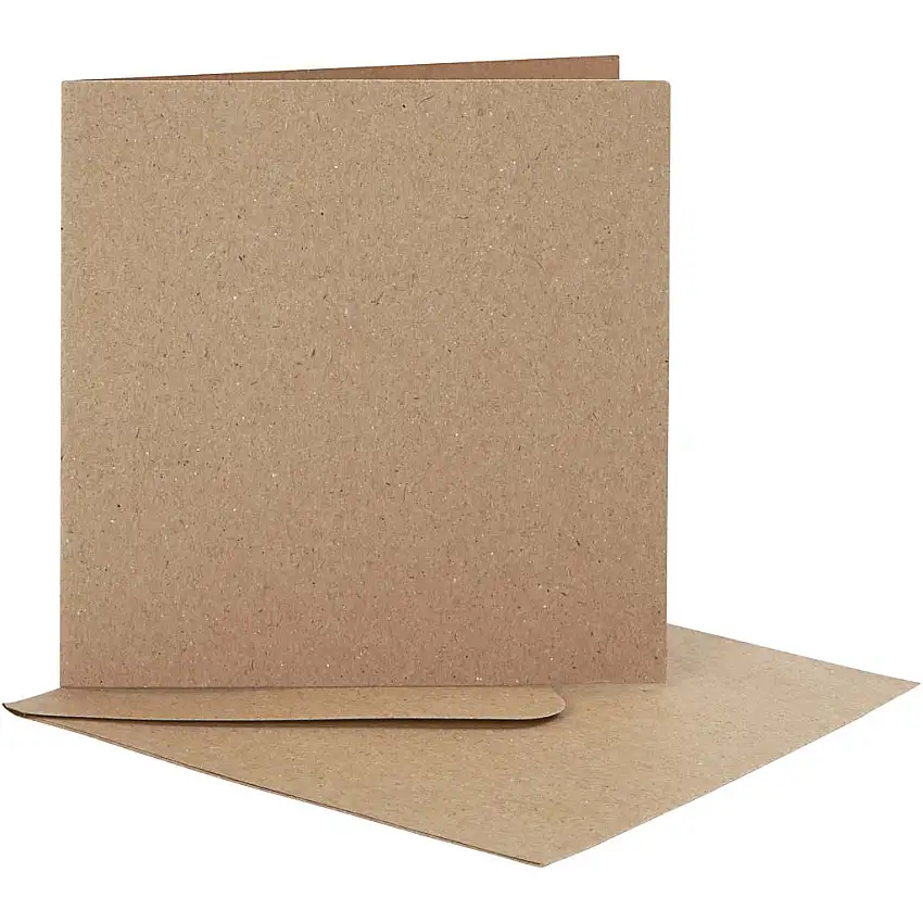 Brevkort Creativ CompanyKortStl 12,5x12,5 cm KuvertStl 13,5x13,5 cm 10 set/1 FörpNatur