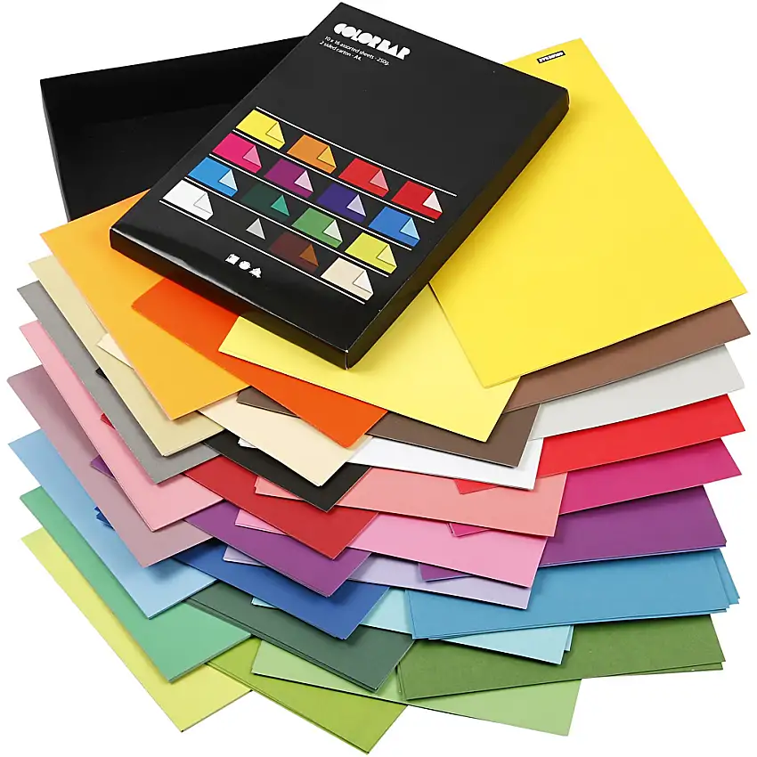 Färgad kartong Creativ CompanyMixade Färger A4 210x297 mm 1 Förp