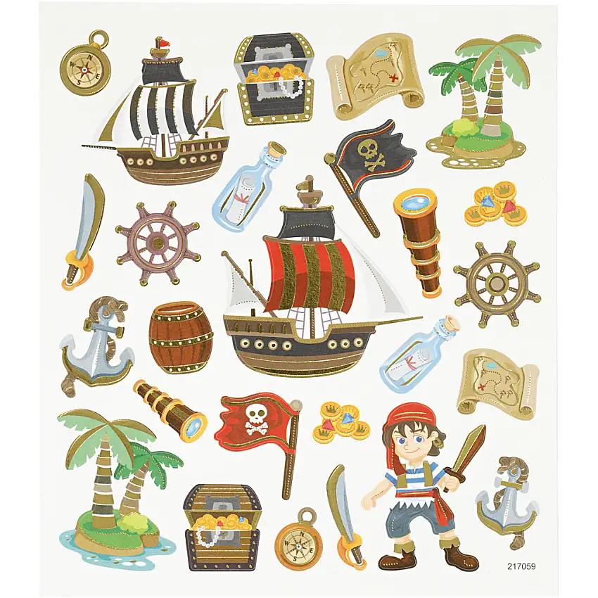 Stickers Creativ CompanyPirater 15X16,5 cm 1 Ark