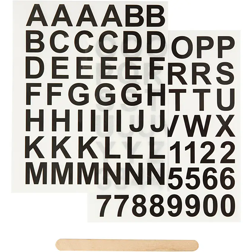 Rub-on-stickers Creativ CompanyBokstäver och Siffror