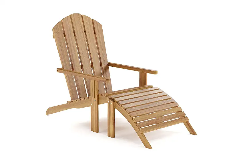 Comfort Garden Menorca Karmstol - Solstol i trä Utomhus Teak / Natur