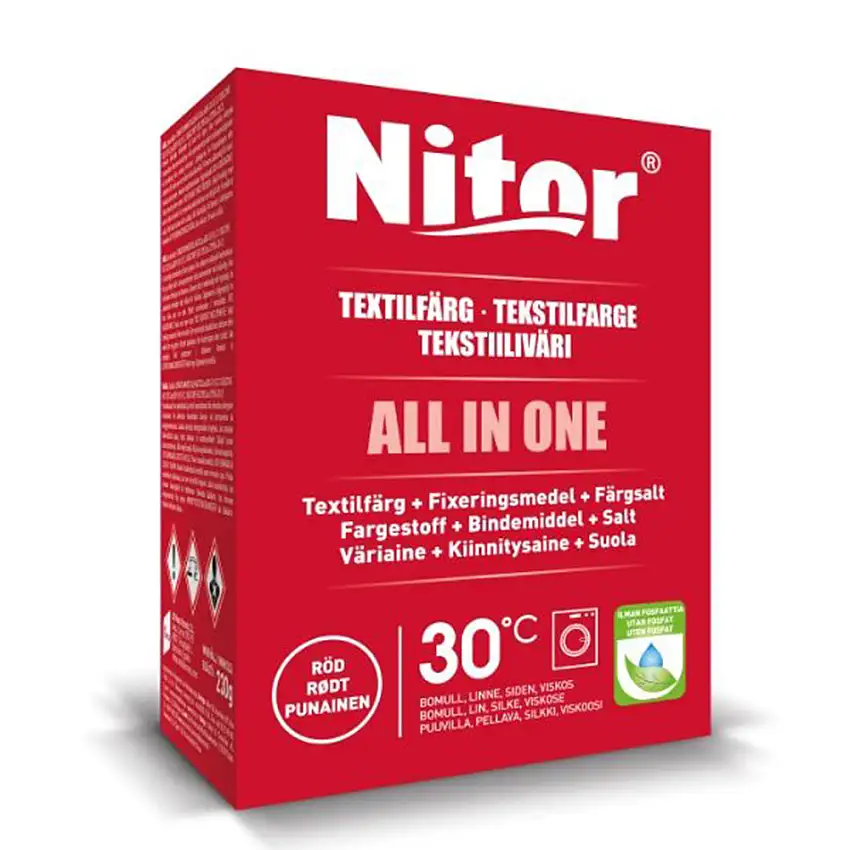 TextilfärgNitor All In One MaxiFärg: Röd