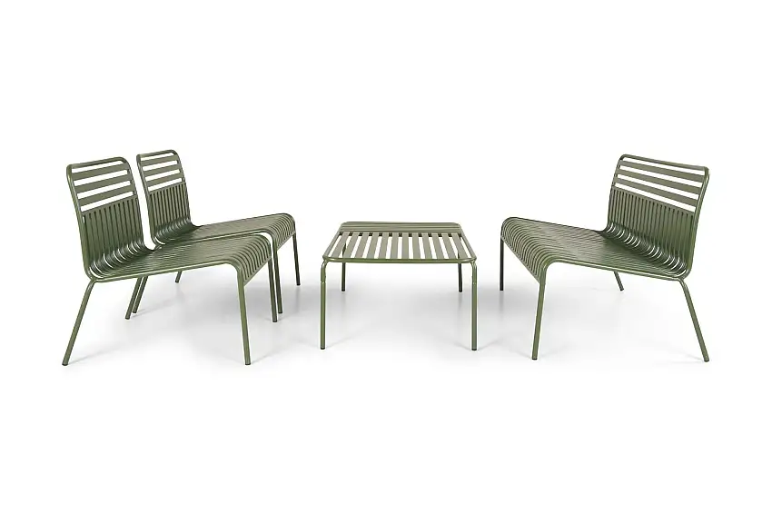 Comfort Garden Jarva Liten 4-sits Soffgrupp Utomhus i metall Grön