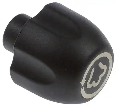 Vred ø 45mm svart Ånga Axel ø 8mm Tillplattning 95