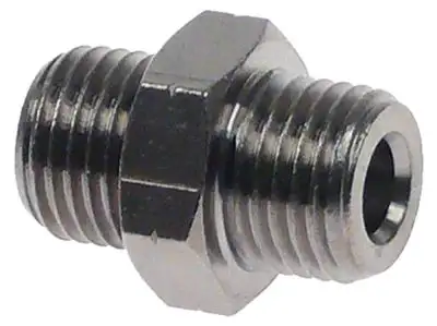 Dubbelnipplar Mässing, förnicklad L 24mm G1: 1/4"