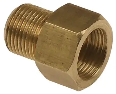 Anslutningsstycke Mässing L 28mm G1: 3/8" G2: 3/8"