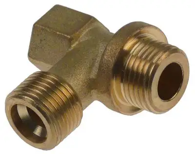 T-stycke Gänga 1/4" Mässing L 46mm G1: 1/2"