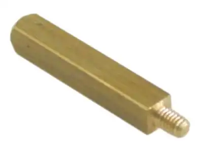 Axel Gänga M4 Mässing L 34mm B 6mm fyrkant