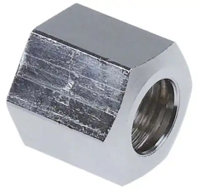 Kopplingsmutter Gänga 3/8" Förkromad mässing