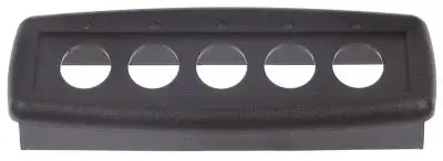 Panel L 112mm B 40mm Plast svart oval
