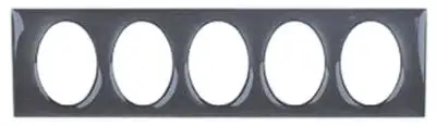 Frontfolie L 102mm B 27mm svart Styrning