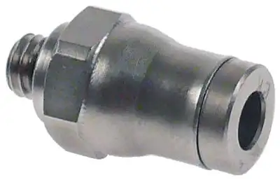 Slanganslutning Gänga M5 Rostfritt stål L 19mm