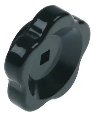 Stjärnhandtag Termoplast ø 50mm svart L 18mm