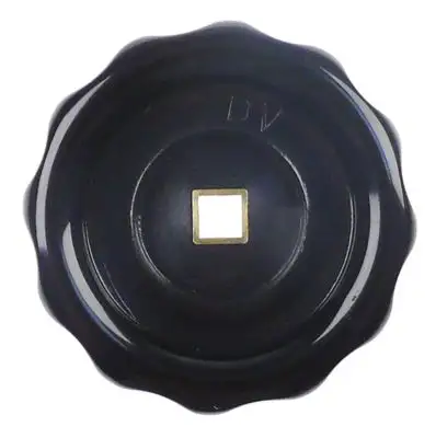 Stjärnhandtag Termoplast ø 64mm svart L 24mm