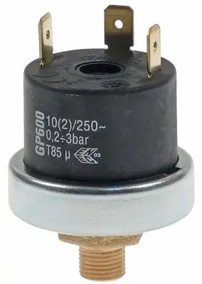 Pressostat Anslutning 1/8" ø 38mm 250V 10A GP600