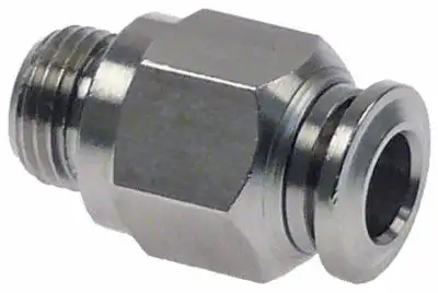 Slanganslutning Rostfritt stål Gänga 1/8"