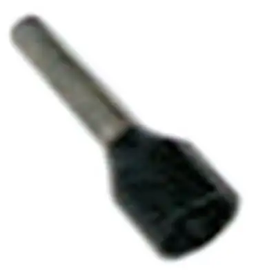 Ledarändhylsa Cu gal Sn svart T.max. 110°C 6mm²