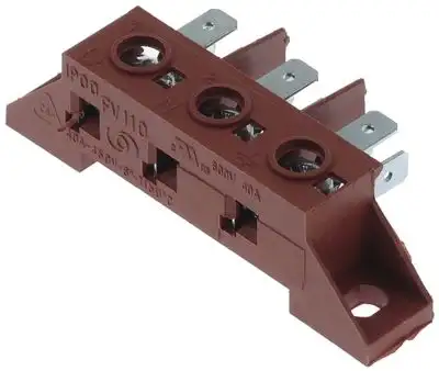 Nätanslutningsklämma Anslutning ø6mm² / F6,3
