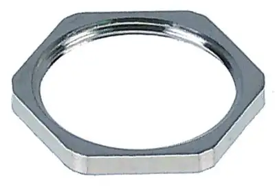 Mutter Gänga PG21 Mässing, förnicklad H 46mm SW 32