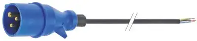 Anslutningskablar 3-polig 25mm² med stickkontakt