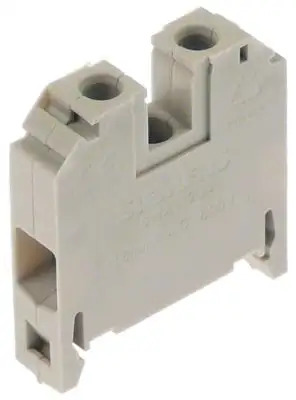 Skenmonterad klämma beige 1-polig 16mm²