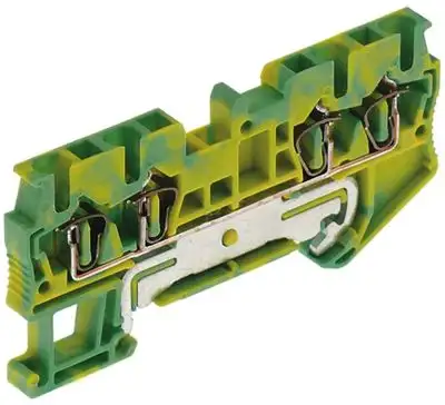Radklämma Phoenix kontakttyp ST2.5-Quattro-PE 0,08-4 mm² gul/grön B 5,2 mm L 72.5