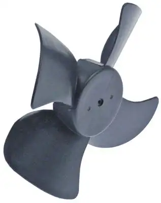 Fläkthjul Plast ø 120mm B 32mm Axelstöd ø 2x2,5mm