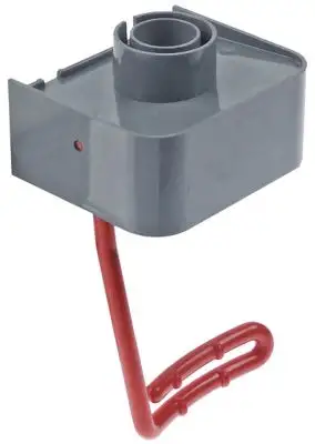 Utloppskran röd H 131mm B 90mm